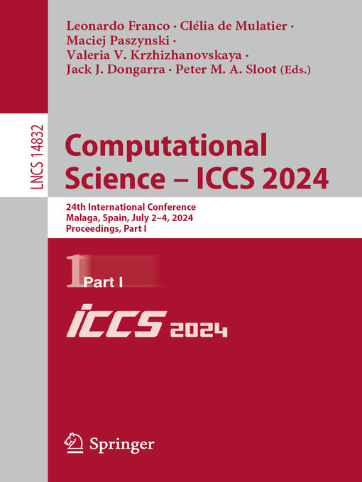 Title details for Computational Science – ICCS 2024 by Leonardo Franco - Available